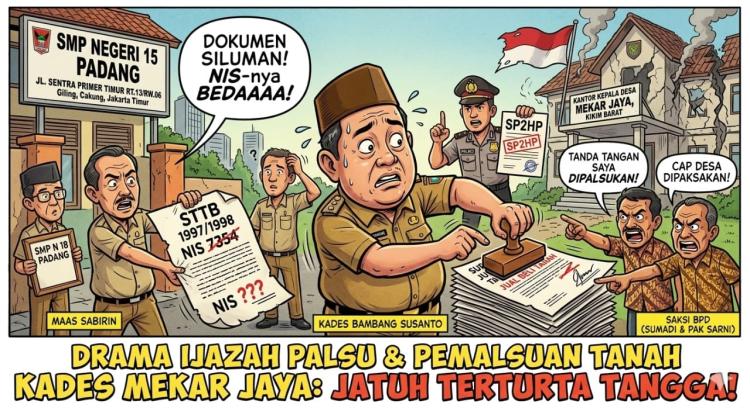 Kades Mekar Jaya Disidik Polisi atas Dugaan Pemalsuan Tanda Tangan Dokumen Tanah